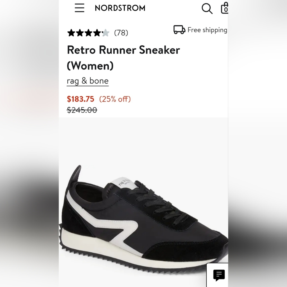 rag & bone sz 6.5 retro runner sneaker - Picture 8 of 8